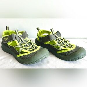 OshKosh B’gosh Toddler Sandals Size 11 Gray Neon Green Sport Water Shoes